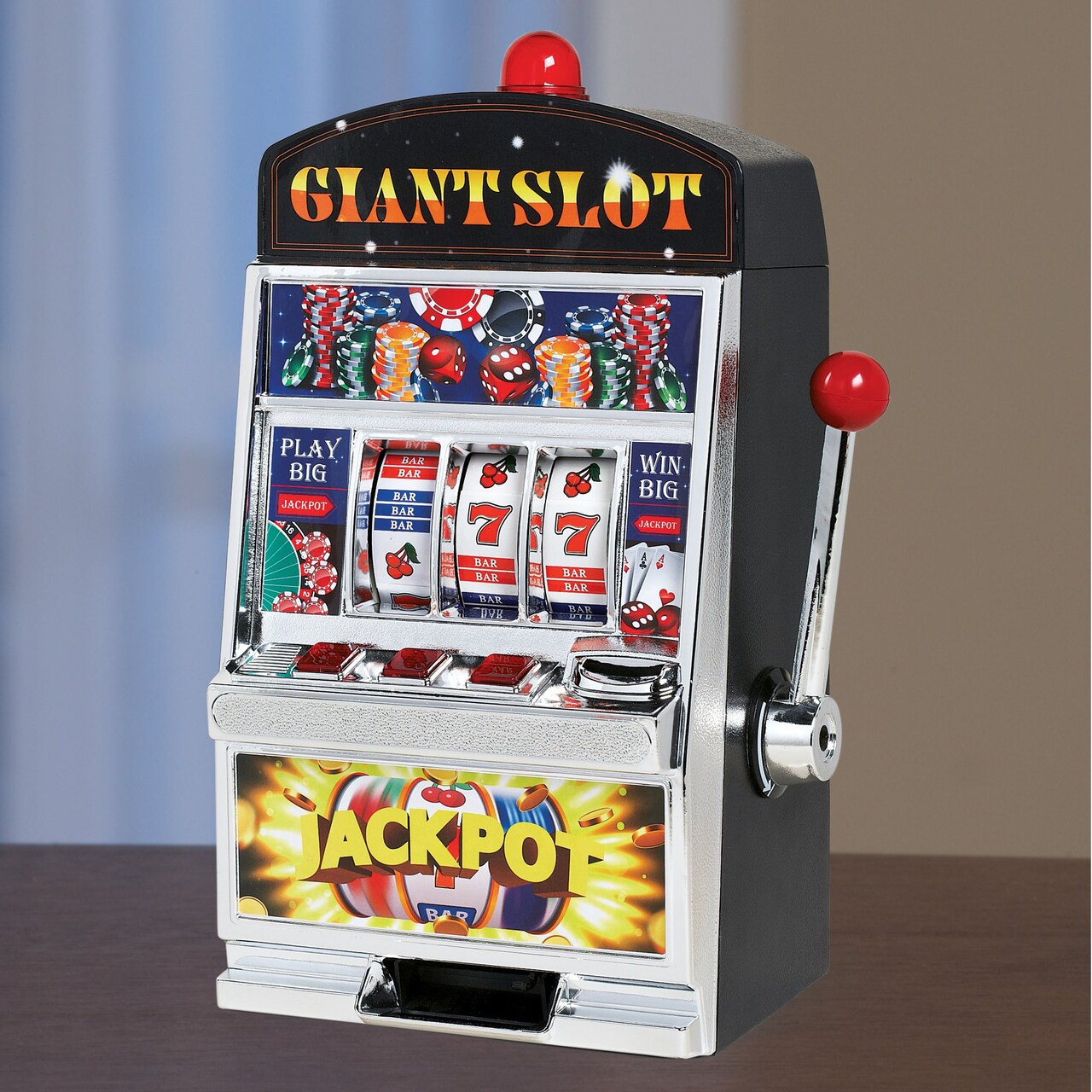 Collections Etc Giant Slot Machine Bank with Lights and Bells